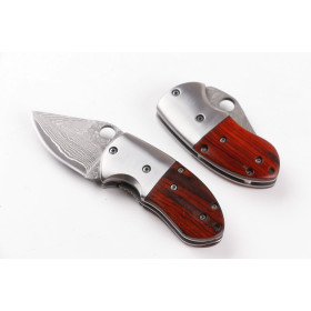 Damascus Steel Blade Mantis Classic Small Armored Folding Pocket Knife UD402317